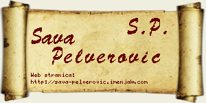 Sava Pelverović vizit kartica